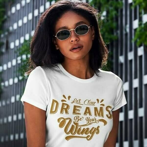 Dreams n Wings T Shirt white