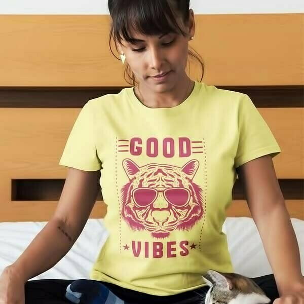 Good vibes t shirt for women