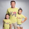King Prince and Princess T Shirt for Dad, Son and Daughter