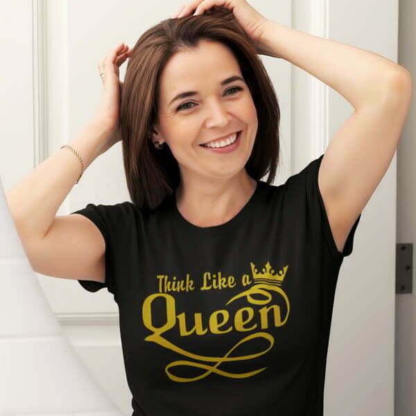 Queen T Shirt for women in black colour