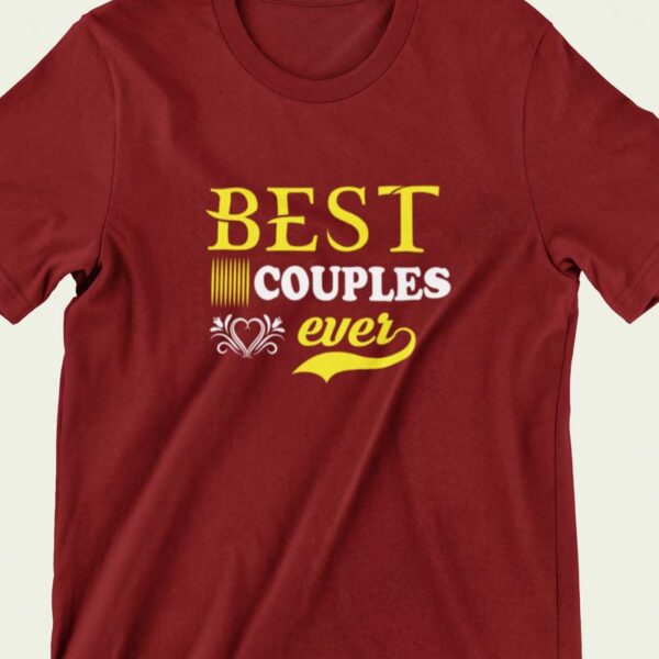 Best couples t shirt - Maroon