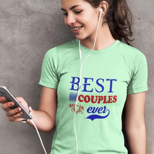 Best couples t shirt - Mint