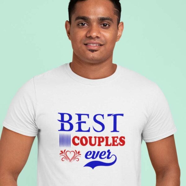 Best couples t shirt - White