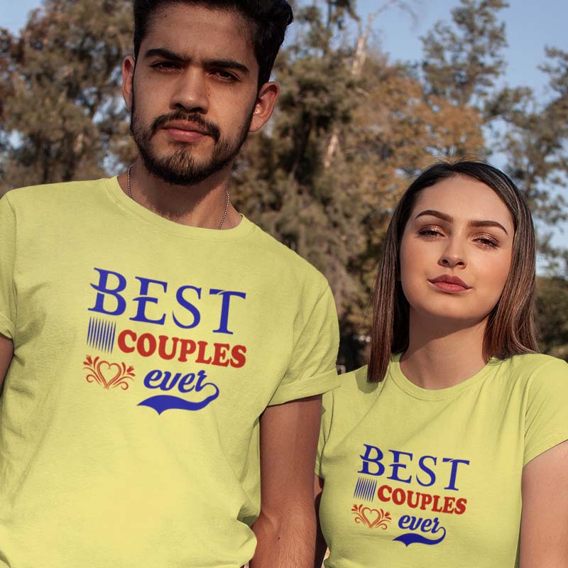 Best couples t shirt - Yellow