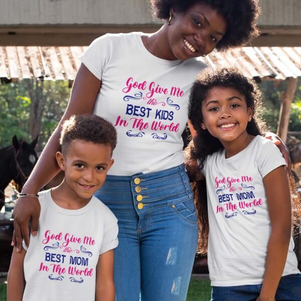 God Give Me T Shirt for Mom and Kids