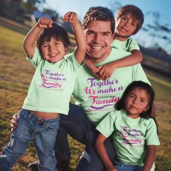 Together Family T Shirt for Dad and Kids